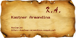 Kastner Armandina névjegykártya